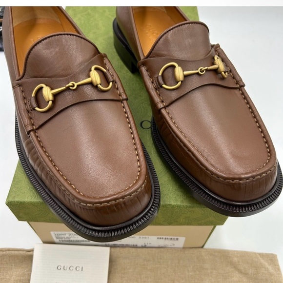 Men\'s Gucci Horsebit 1953 leather loafers size 11.5 fits 12.5 US made in Italy main image 4